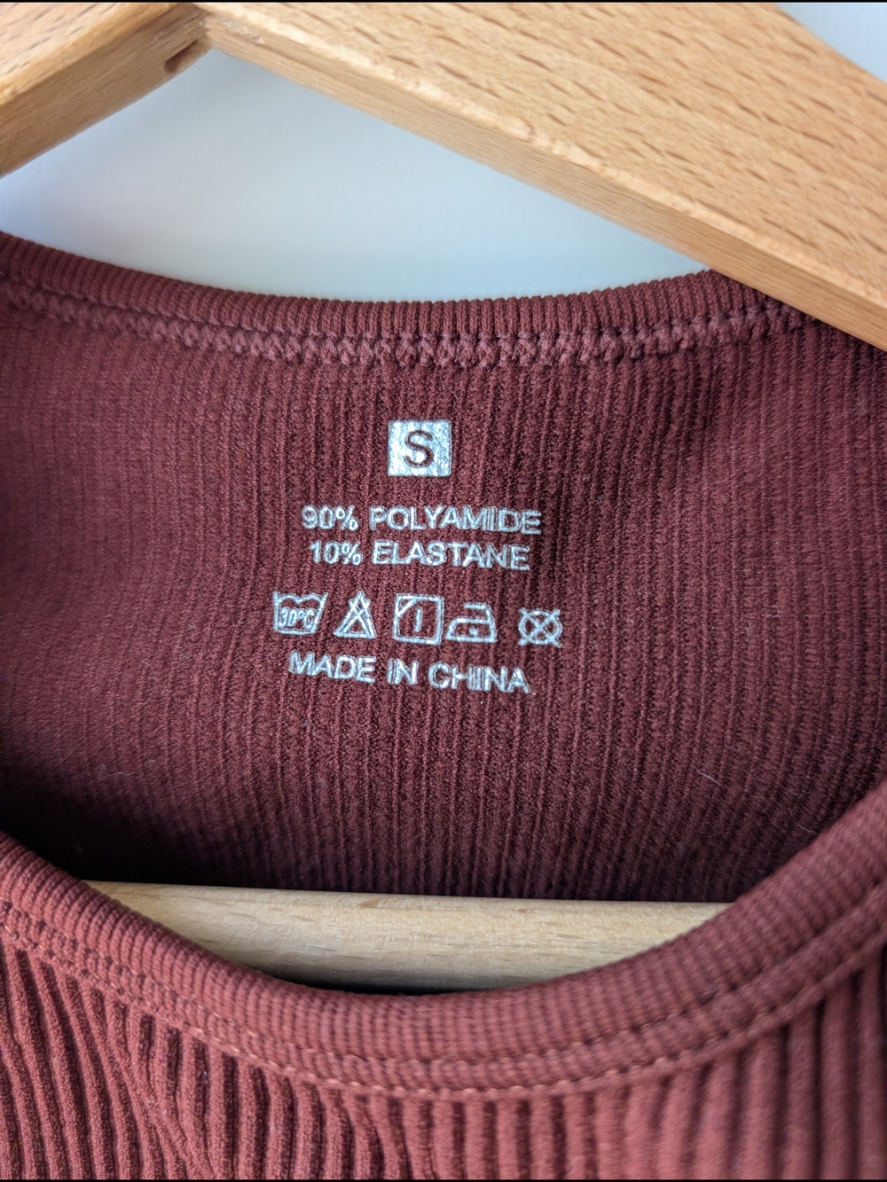 Source Unknown Ribbed Crop Tank - Deep Brown - Picture 3 of 3